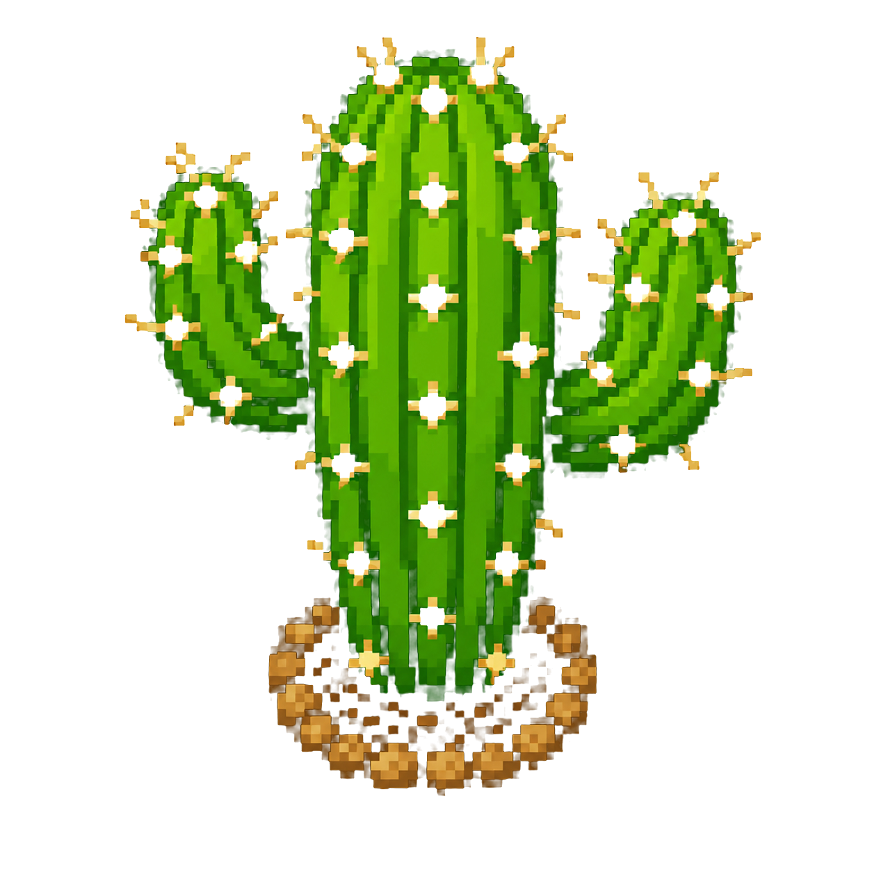 Cacto em pixel art