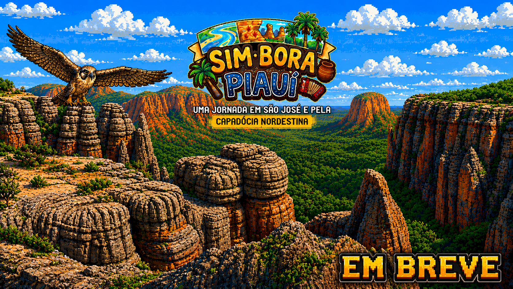 Capadócia Nordestina em pixel art