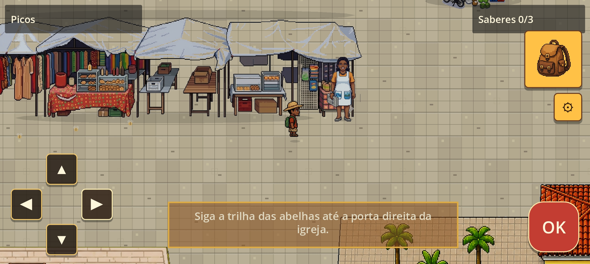 Cena da Feira Livre no jogo
