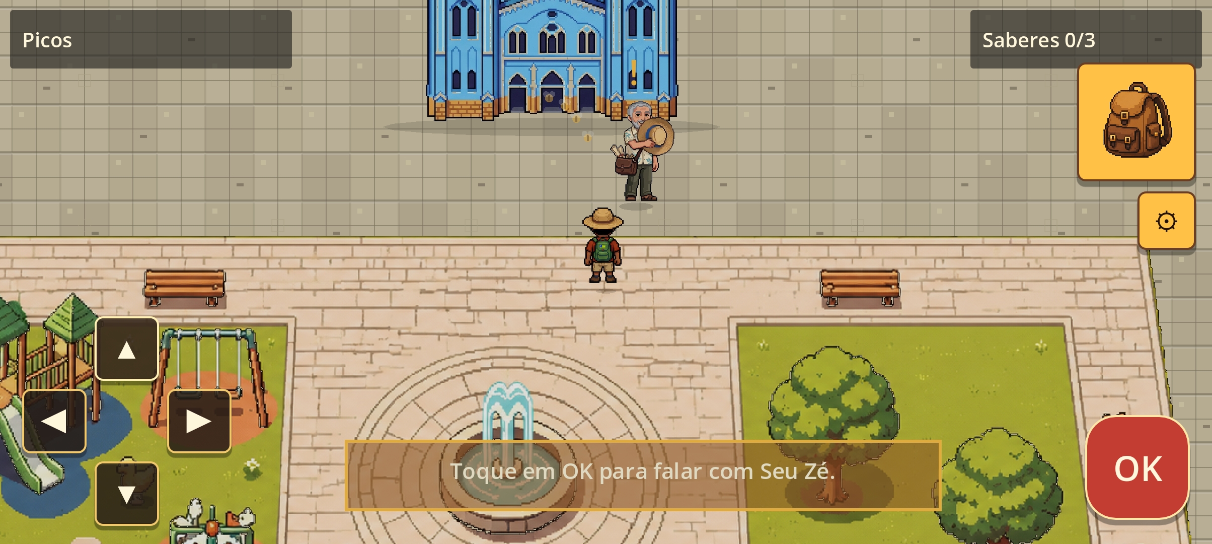 Cena da Igreja Matriz no jogo