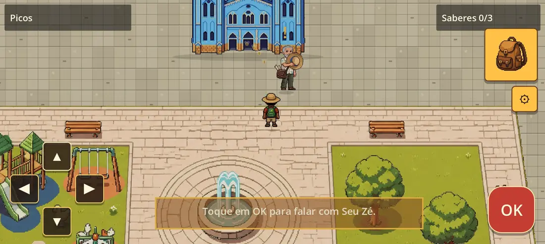 Cena da Igreja Matriz no jogo