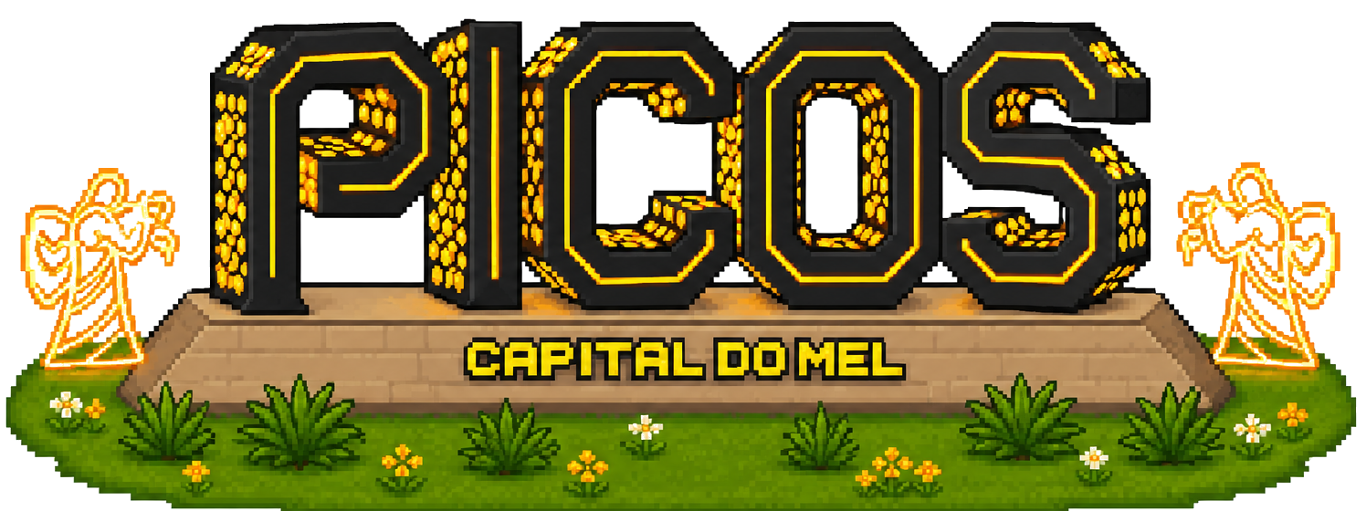 Placa de Picos em pixel art